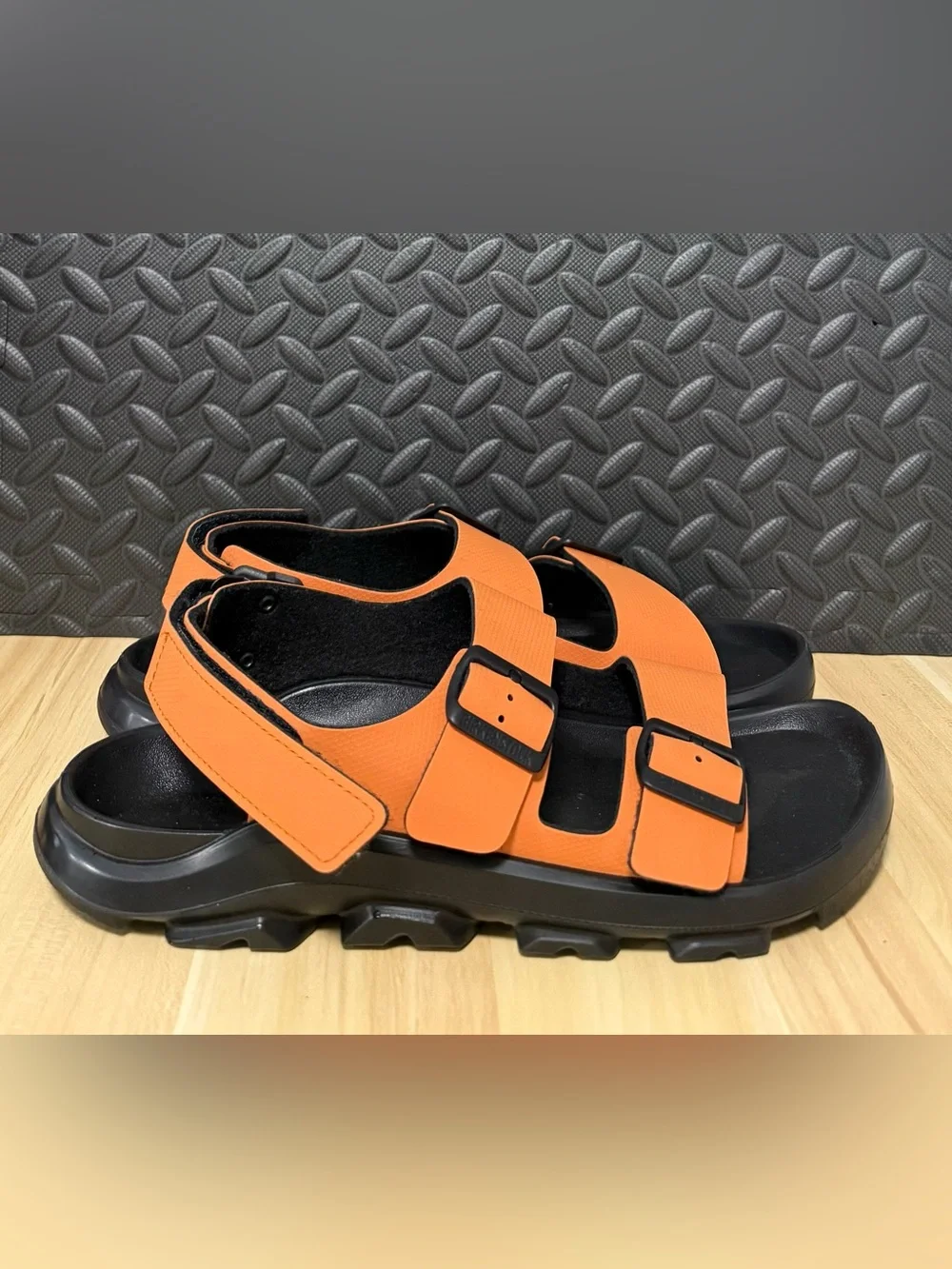 Birkenstock Mogami Terra Sandals Burnt Orange Mens Size 9 Womens Size 11